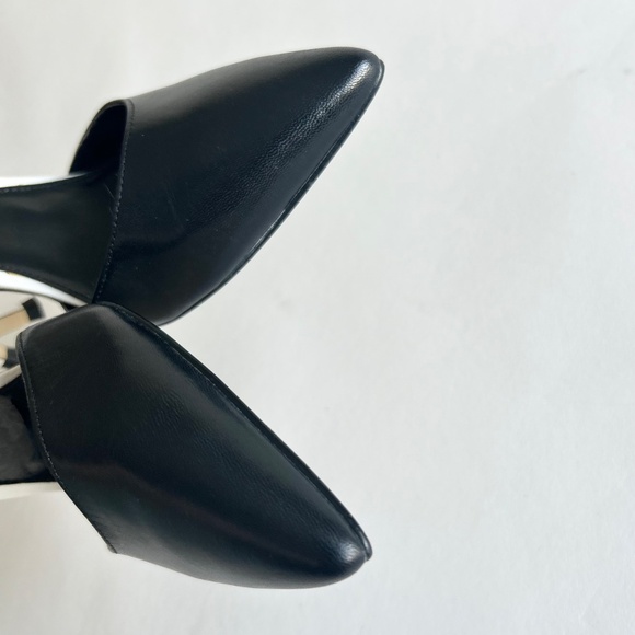 Ivanka Trump Itgeava Black White Leather Point Toe Heeled Slingbacks size 7.5 - Picture 12 of 16